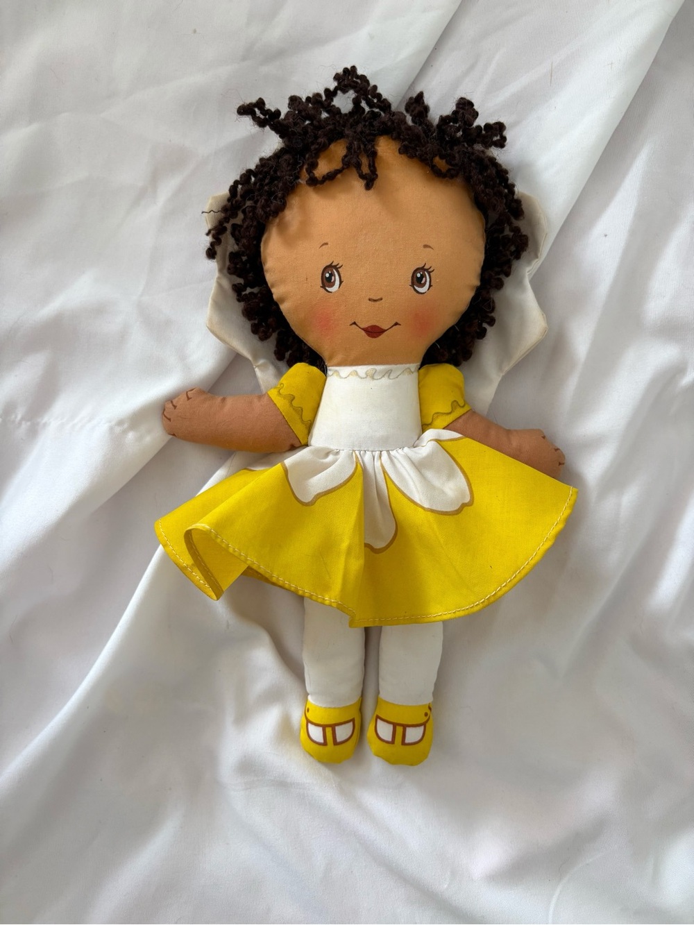 Vintage 80s Avon Doll plush little blossom daisy dreamer 1986 yellow cloth toy